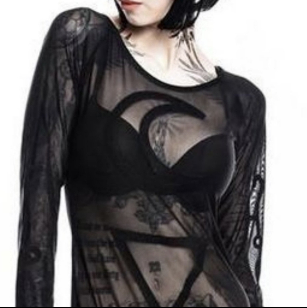 NWOT Killstar ⭐HTF⭐Lilith Sheer Dress Large